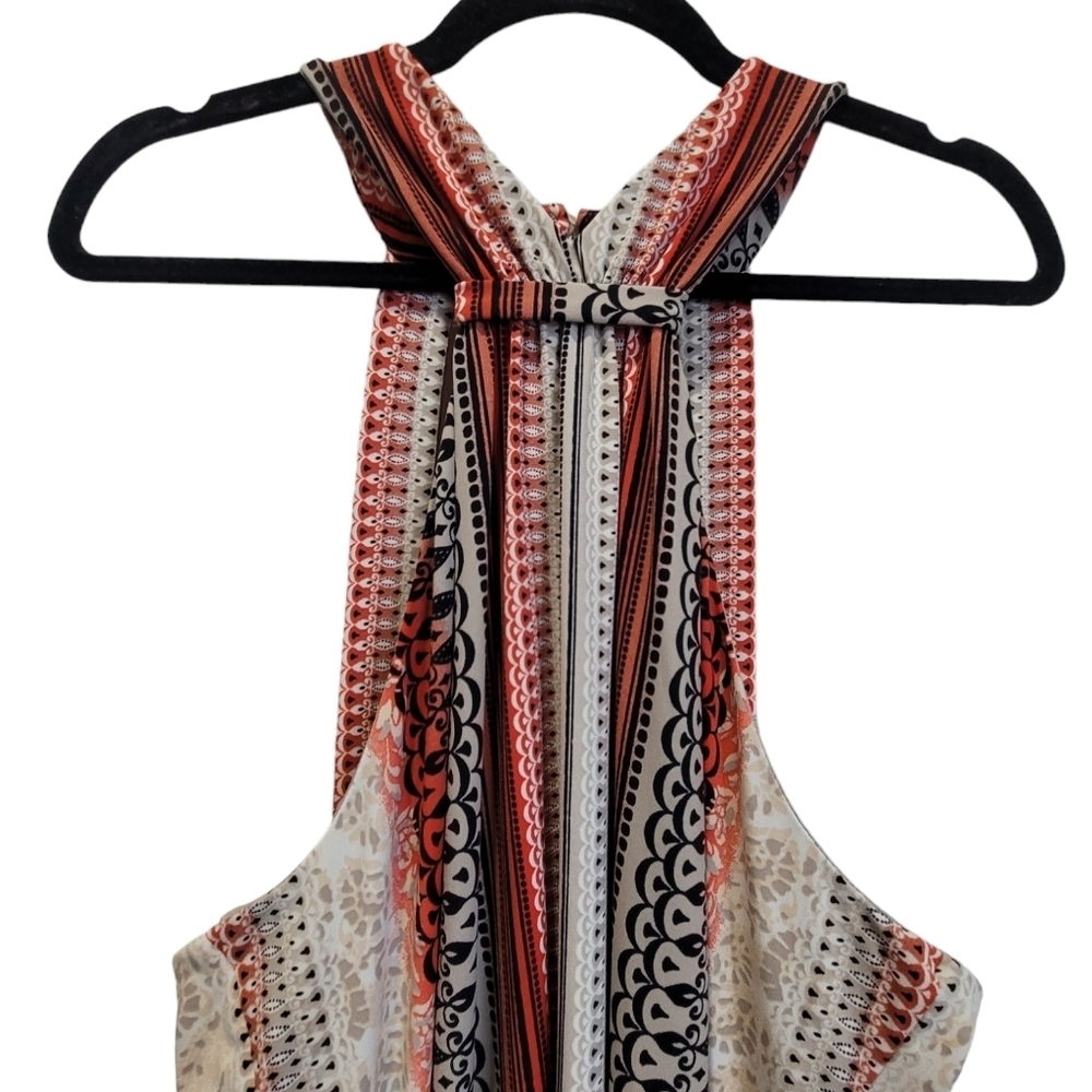 CATO Sz XL Geometric Sleeveless Open Back Midi Dress - Picture 4 of 8